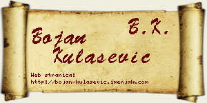 Bojan Kulašević vizit kartica